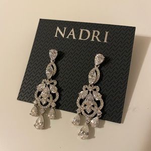 Nadri Legacy Crystal Chandelier Earrings Bridal
